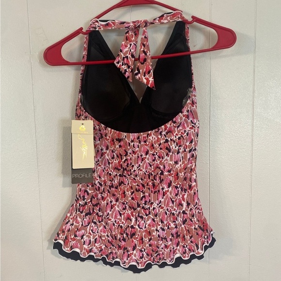 Profile by Gottex Women's Pretty Wild Halter Tankini NWT size 10 - Picture 5 of 7